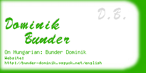 dominik bunder business card